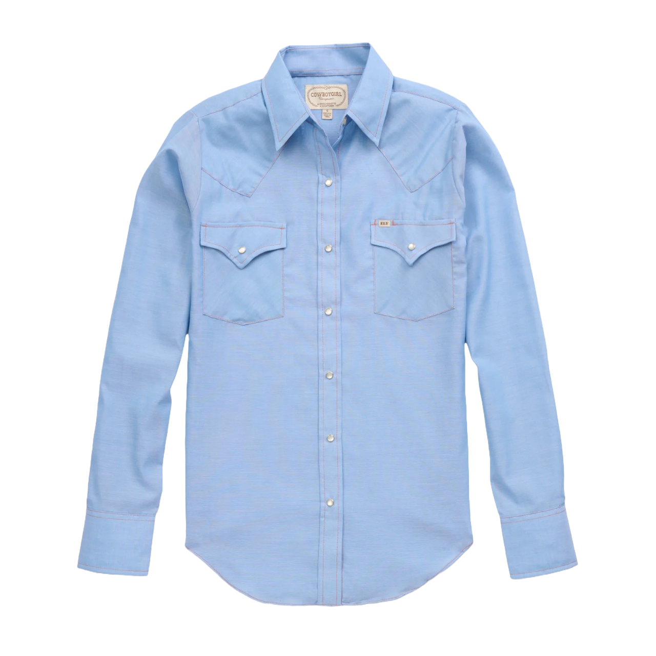 Ely Cattleman Ladies Light Blue Granddaddy Button Down Shirt CGS5102-CBU