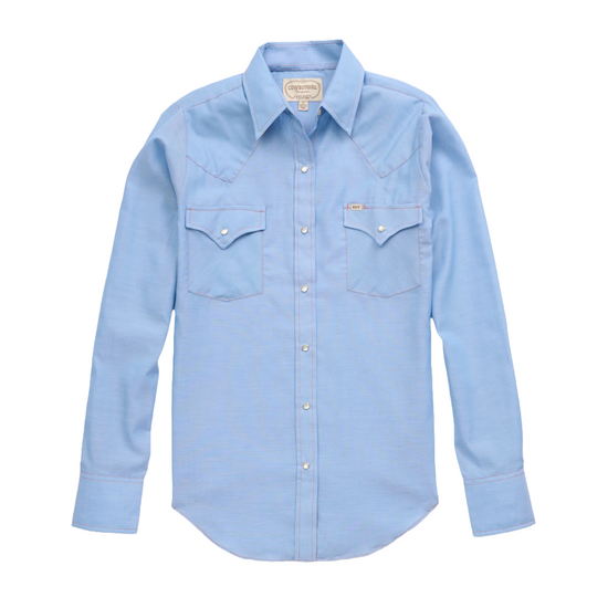 Ely Cattleman Ladies Light Blue Granddaddy Button Down Shirt CGS5102-CBU