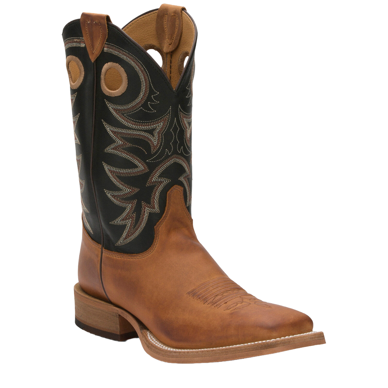 Justin Men's Caddo Bent Rail Broad Square Toe Western Boots BR740