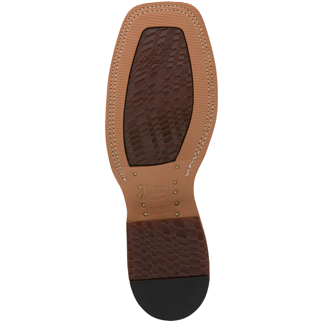 Justin Men's Caddo Bent Rail Broad Square Toe Western Boots BR740