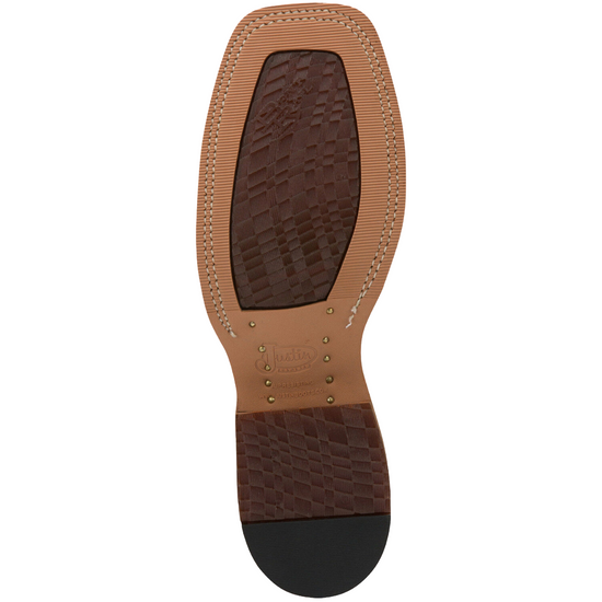 Justin Men's Caddo Bent Rail Broad Square Toe Western Boots BR740