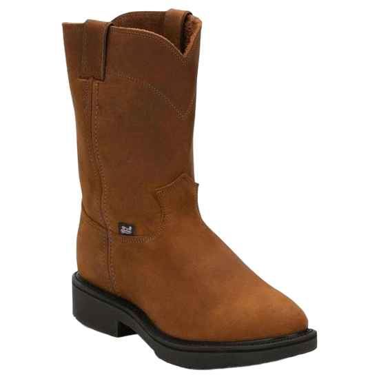 Justin Men's Original Conductor Round Up Bark Soft Toe Work Boots 4760