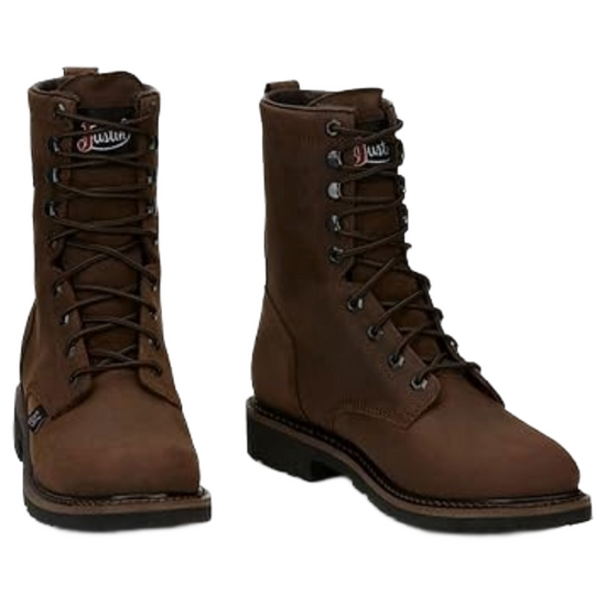 Justin Men's Drywall Waterproof Brown Round Toe Work Boots SE960