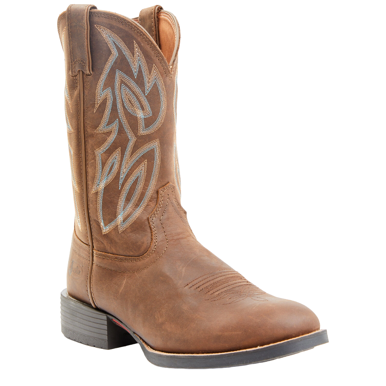 Justin Men's Rendon Pecan Cowhide Leather Western Boots SE7530