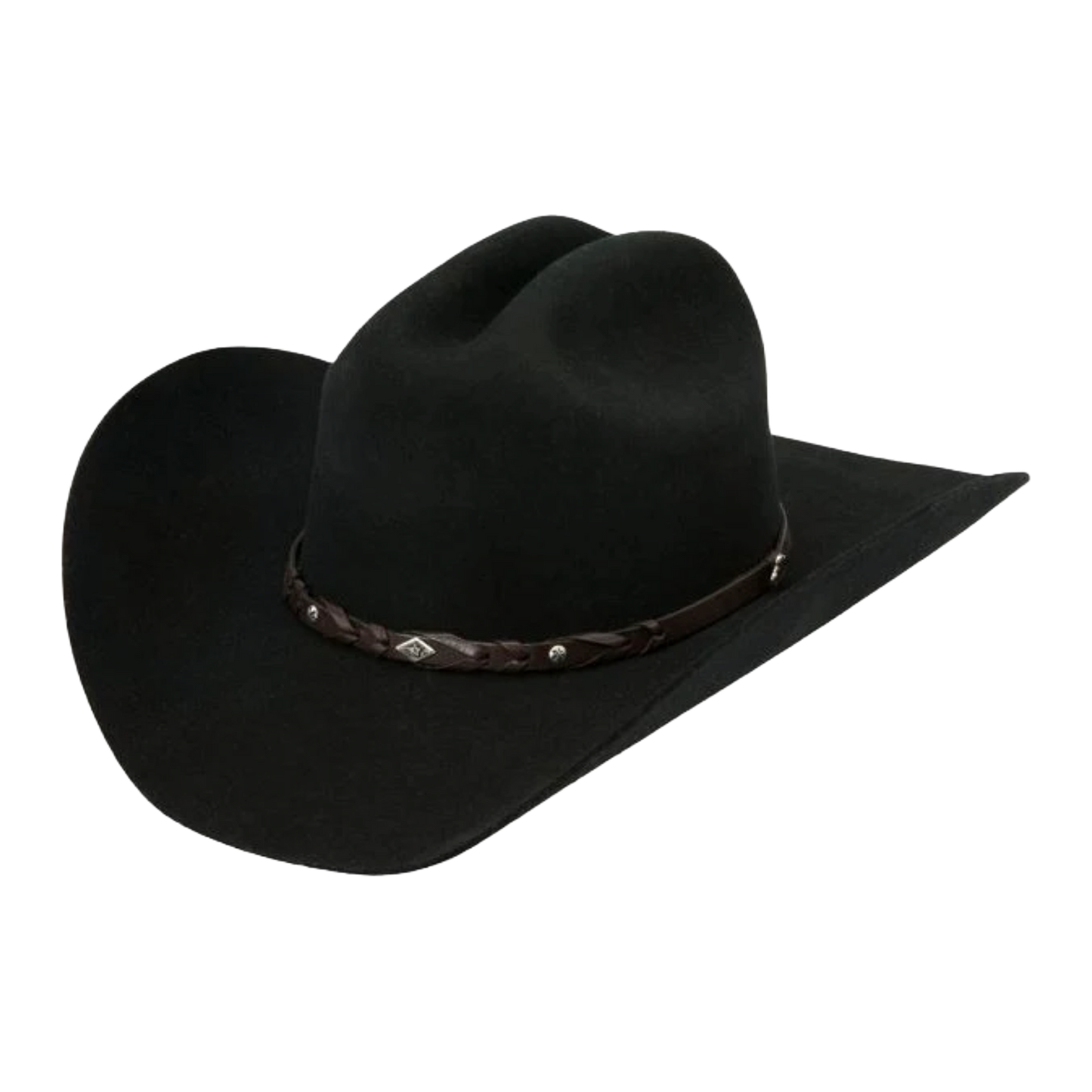 Justin Men's 2X Lonestar Black Wool Felt Hat JF0242LNST40-BLK