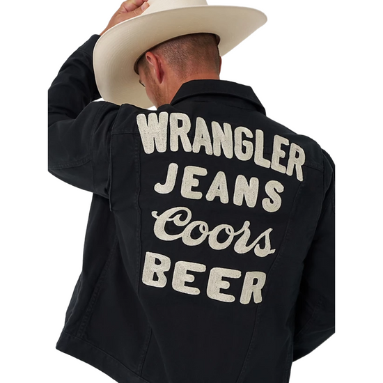 Wrangler Men's X Coors Beer Graphic Washed Black Jacket 112373828