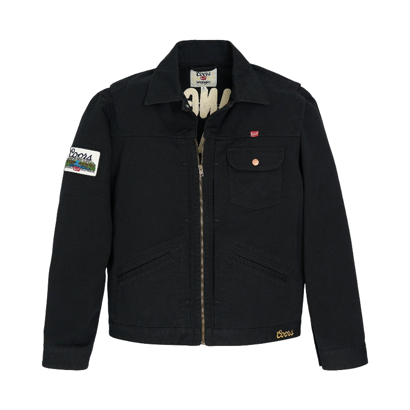 Wrangler Men's X Coors Beer Graphic Washed Black Jacket 112373828