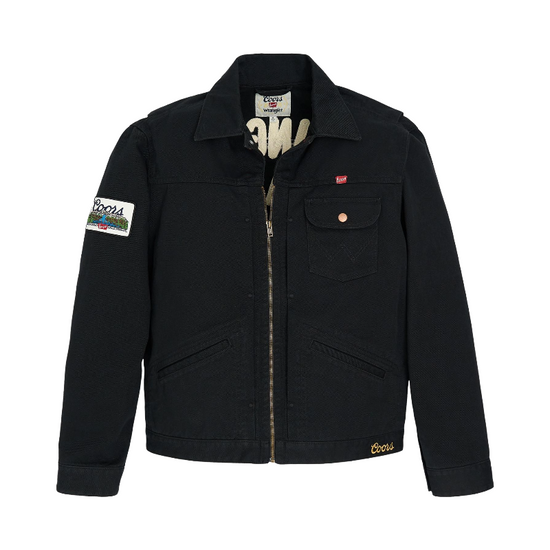 Wrangler Men's X Coors Beer Graphic Washed Black Jacket 112373828