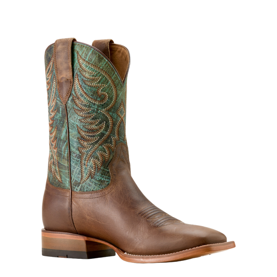 Ariat Men's Wiley Totally Tan & Roaring Turquoise Cowboy Boot 10064000
