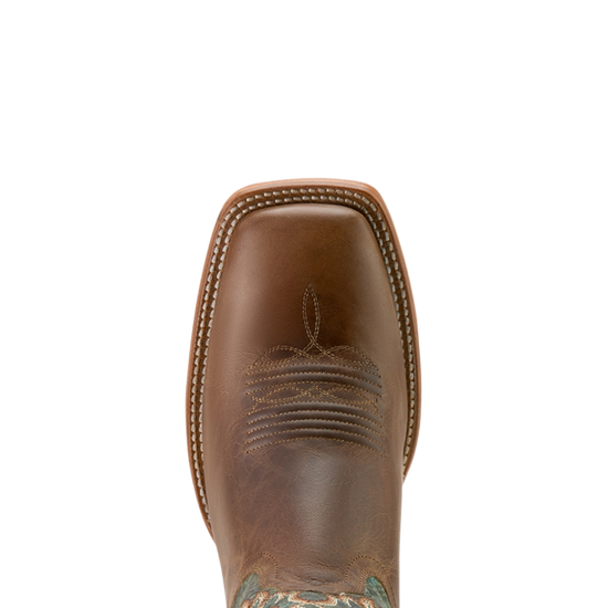 Ariat Men's Wiley Totally Tan & Roaring Turquoise Cowboy Boot 10064000