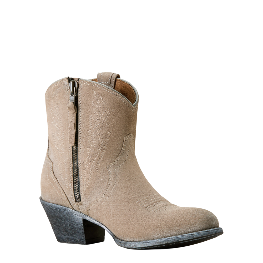 Ariat Ladies Harlan Granite Grey Suede Western Boot 10051055