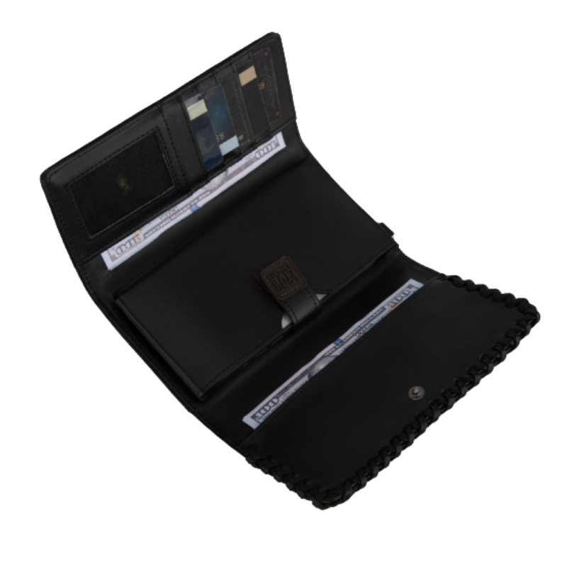 Wrangler Black Whipstitch Wristlet Wallet WG183-W048BK