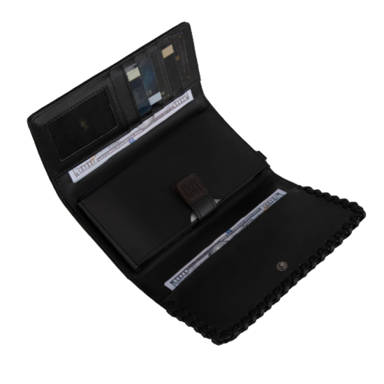 Wrangler Black Whipstitch Wristlet Wallet WG183-W048BK