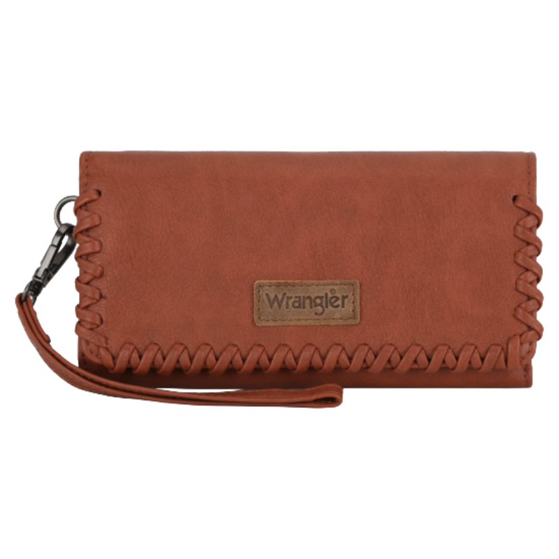 Wrangler Brown Whipstitch Wristlet Wallet WG183-W048BR