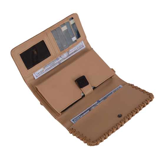 Wrangler Light Brown Whipstitch Wristlet Wallet WG183-W048LBR