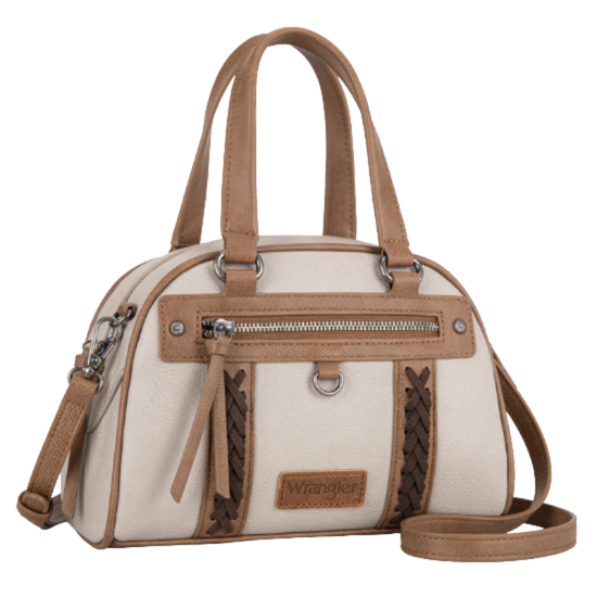 Wrangler Light Grey Whipstitch Collection Satchel Crossbody WG185-5112LGY