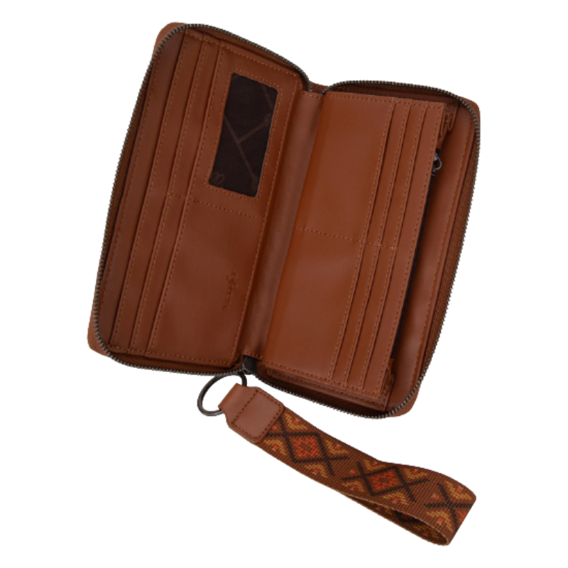 Wrangler Brown Southwestern Embroidered Wallet WG2214-W006BR