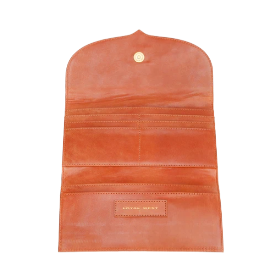 Loyal West Ladies Gloriana Floral Embossed Brown Western Wallet LW-SS25-090-LW