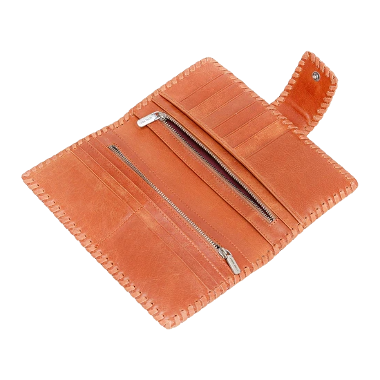 Loyal West Ladies Desert Lotus Embossed Brown Western Wallet LW-SS25-075-LW