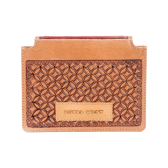 Loyal West Ladies Copper Canyon Handtooled Brown Cardholder Wallet LW-SS25-085-CCH