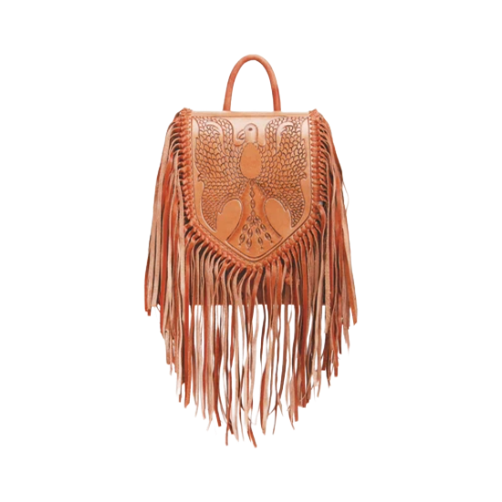 Loyal West Ladies Taysha Brown Leather Western Backpack LW-SS25-061-BP