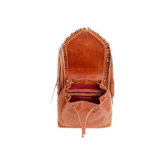 brown leather ladies backpack Loyal West Taysha Medium Backpack