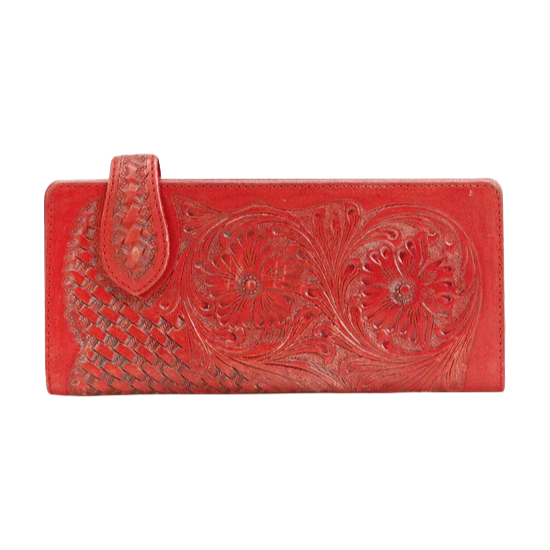 Loyal West Ladies Sedona Sunset Handtooled Red Wallet LW-SS25-080-LW