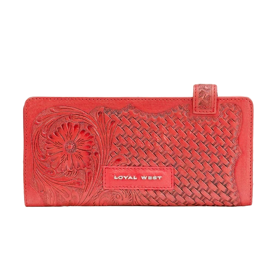 Loyal West Ladies Sedona Sunset Handtooled Red Wallet LW-SS25-080-LW