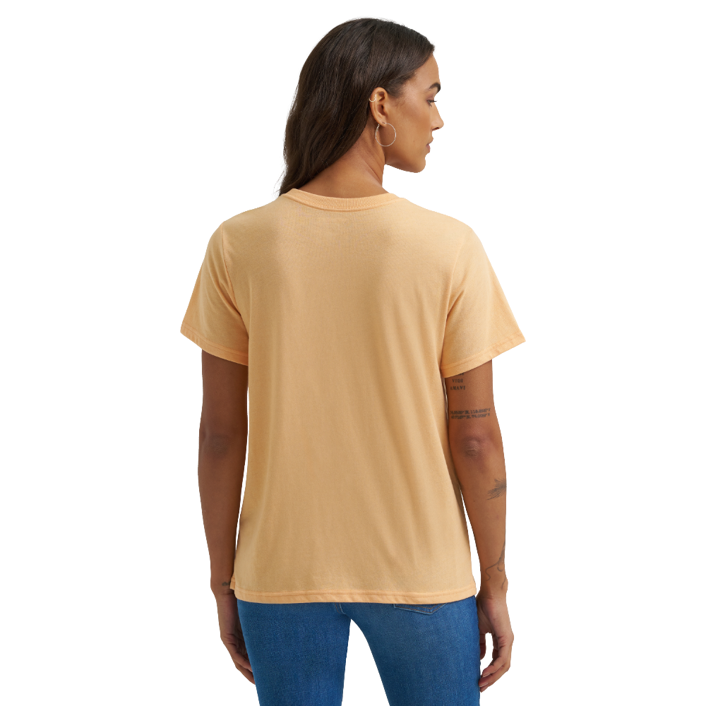 Wrangler Ladies Apricot Wash Heather Floral Graphic T-Shirt 112372969