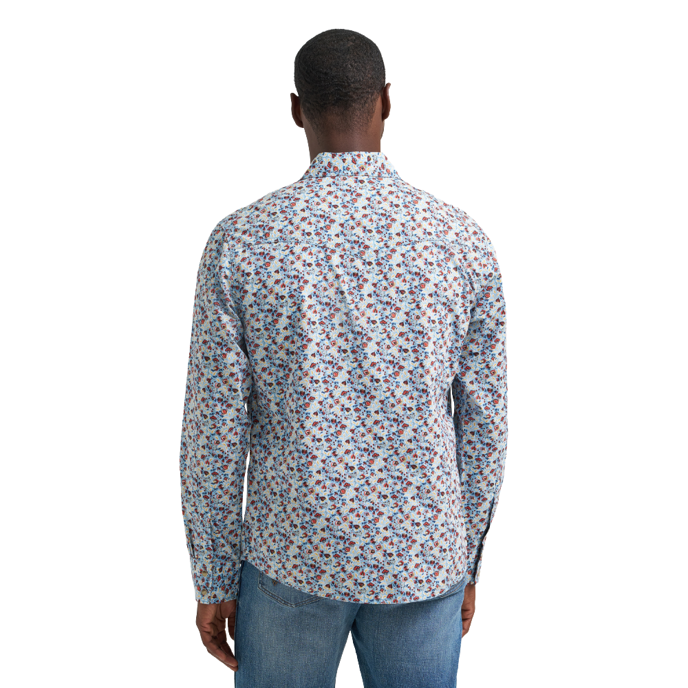 Wrangler Men's Retro Premium Blue Modern Fit Snap Shirt 112374953