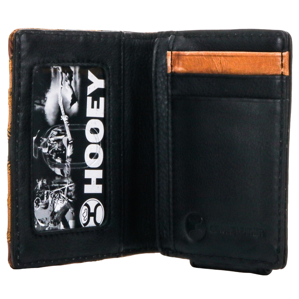 Hooey Montezuma Brown/Black Patchwork Bifold Money Clip HFBF007-BRBK