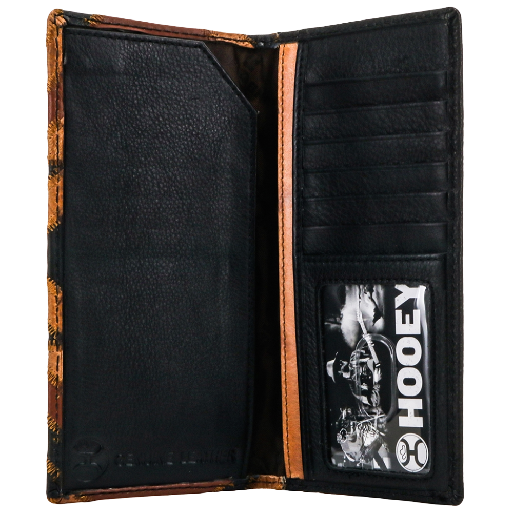 Hooey Montezuma Brown/Black Patchwork Bifold Rodeo Wallet HW007-BRBK