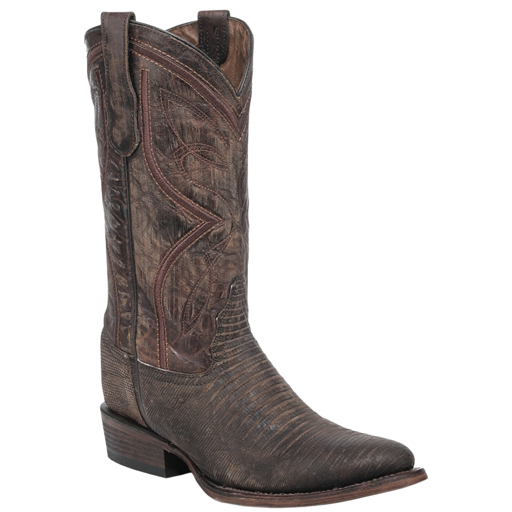 Corral Men's Tobacco Lizard Teju Embroidery Western Boot L8013