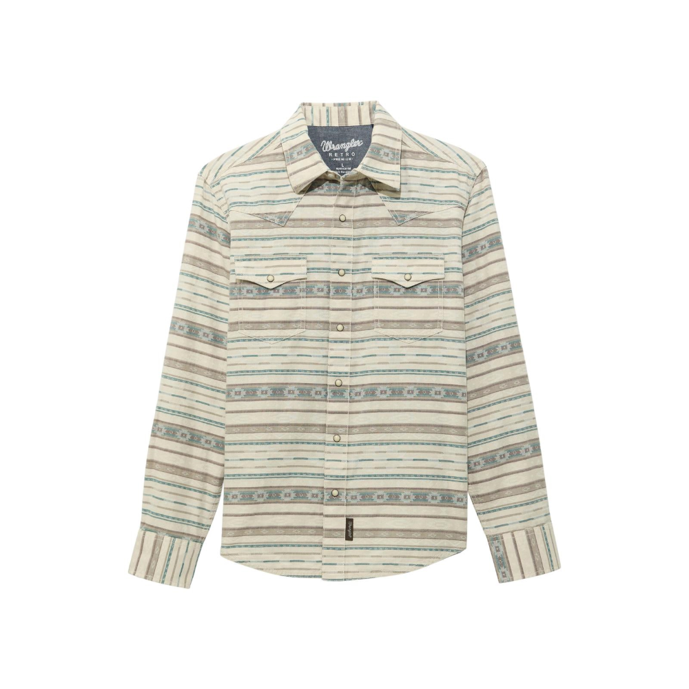 Wrangler Men's Retro Premium Brown Modern Fit Shirt 112374977