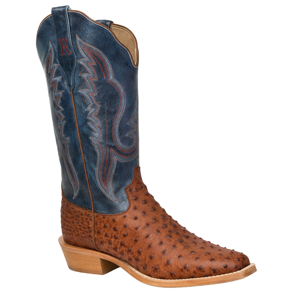 R. Watson Ladies Brass Full Quill & Rhino Loco Midnight Western Boot RWL4314-1