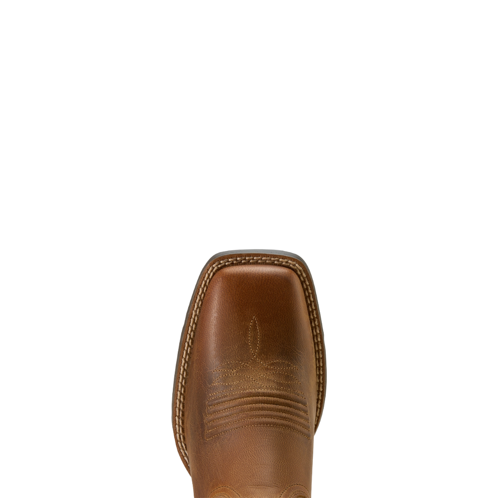 Ariat Ladies Round Up Holly Embroidered Pearl & Brown Western Boot 10074320