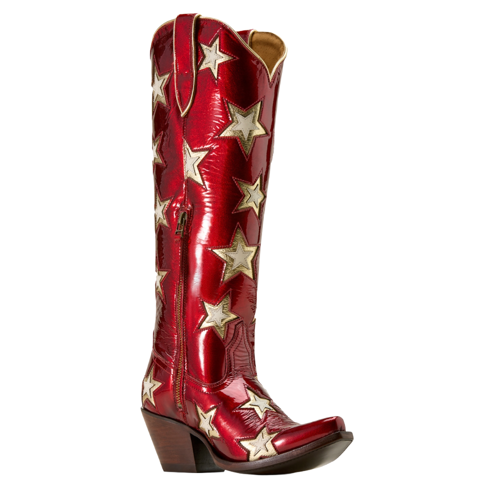 Ariat Ladies Casanova Star Graphic Cherry Red Western Boot 10074352