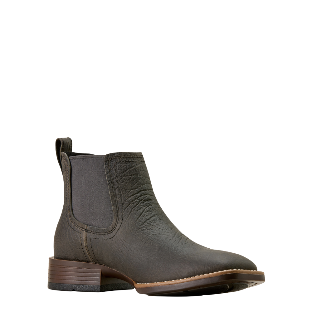 Ariat Men's Booker Hippo Print Charcoal Grey Western Ankle Boot 10074164