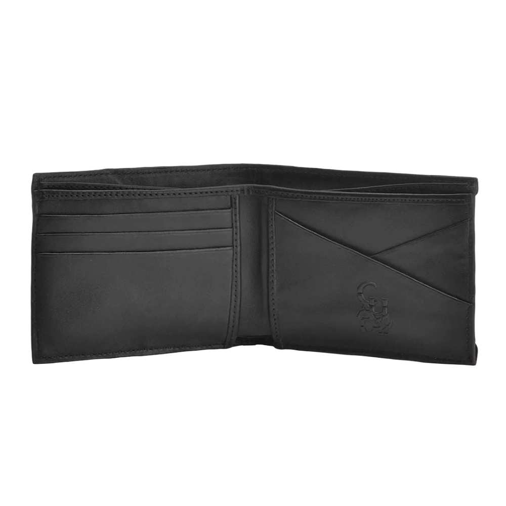 Cuadra Men's Laser Stingray Black Bifold Wallet DU709
