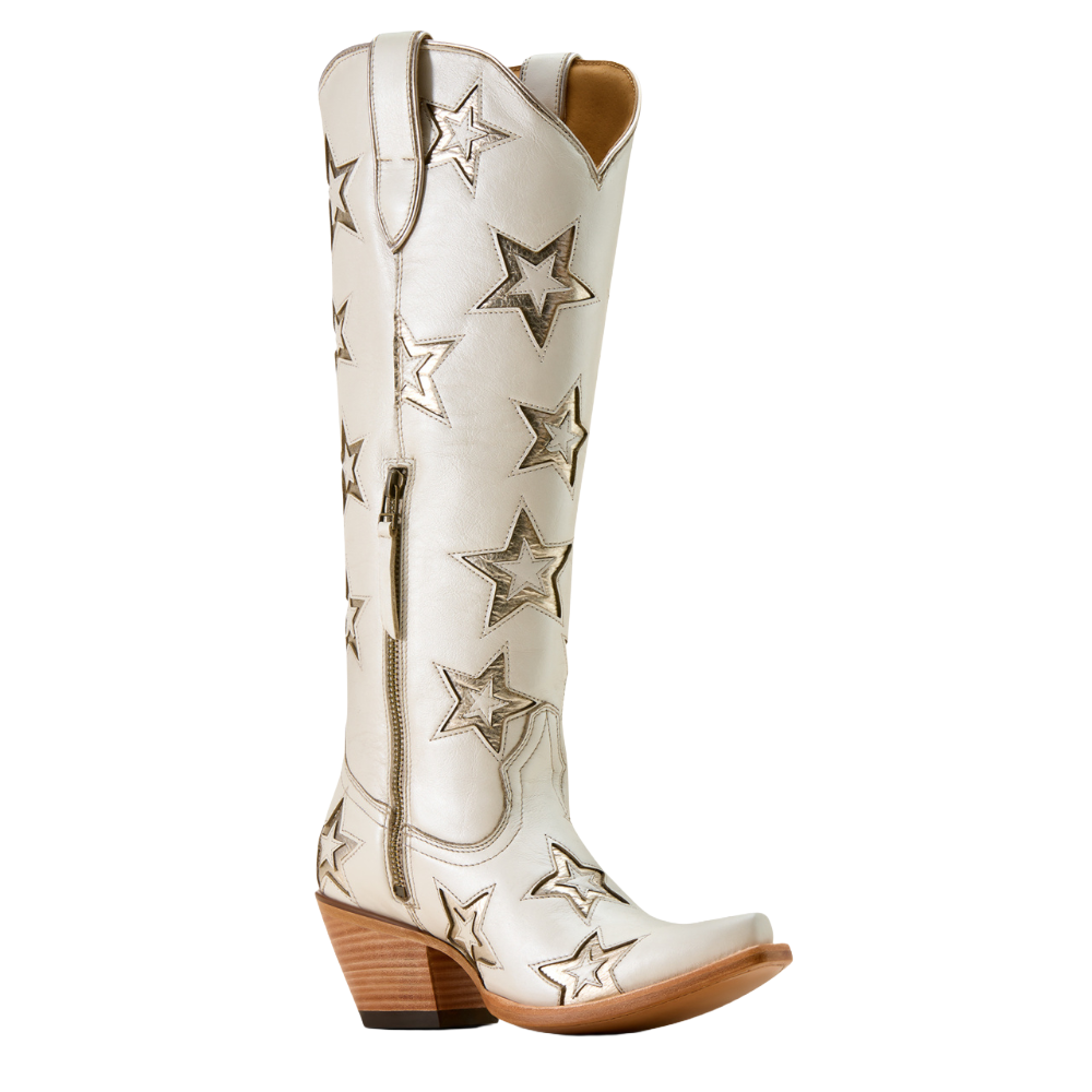 Ariat Ladies Casanova Star Graphic Pearl White Western Boot 10074350