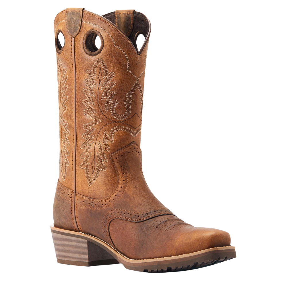 Ariat Men's Hybrid Roughstock Sorrel Crunch Cowboy Boots 10044565