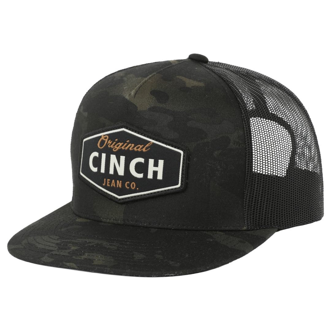 Cinch Men's Black Camo Print Trucker Cap MCC0600617
