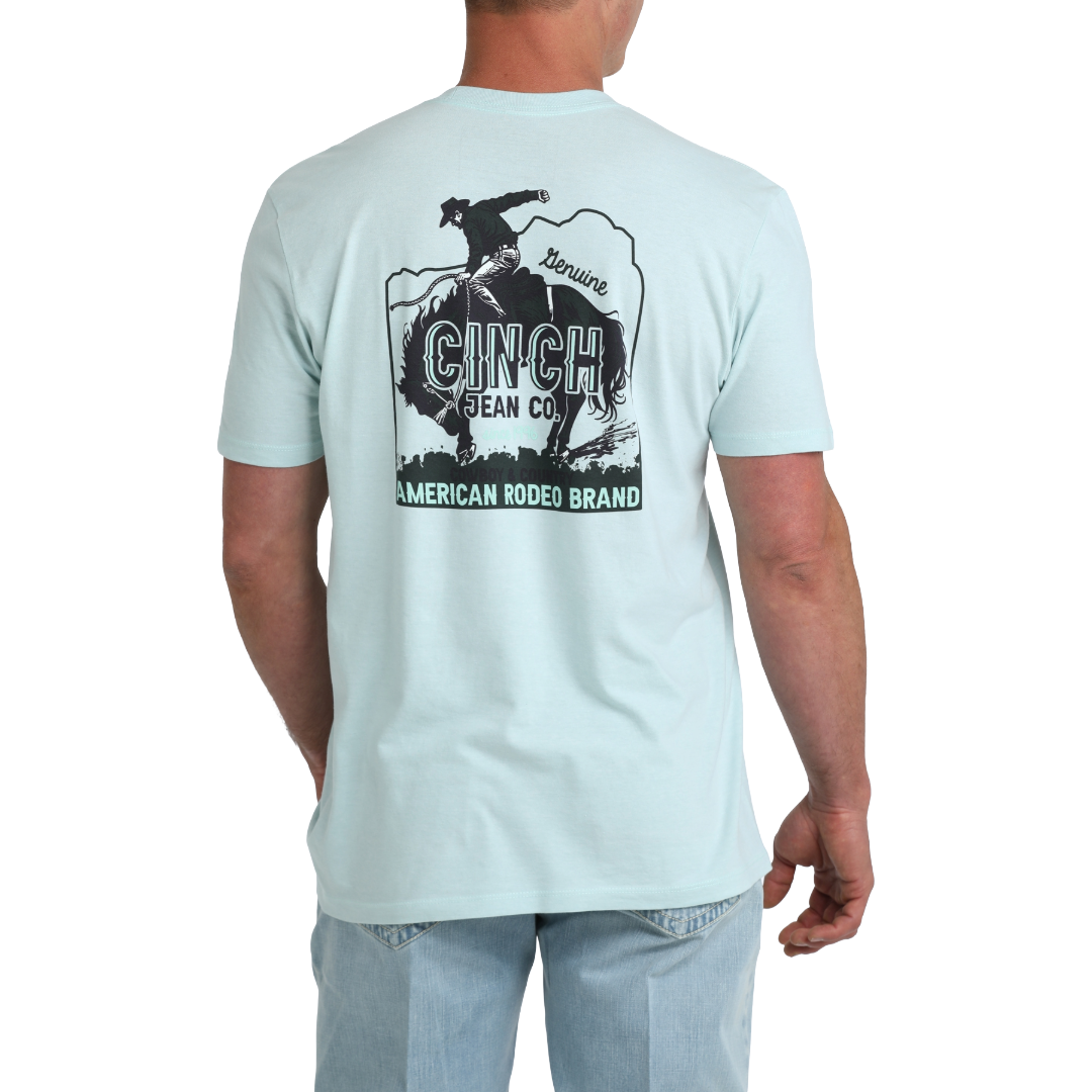 Cinch Men's Solid Green Rodeo Graphic T-Shirt  MTT1690732