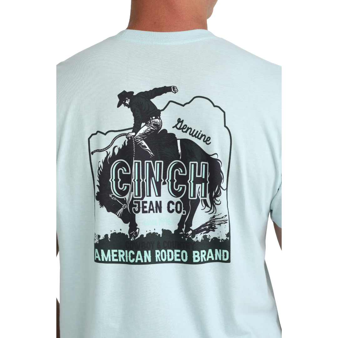 Cinch Men's Solid Green Rodeo Graphic T-Shirt  MTT1690732