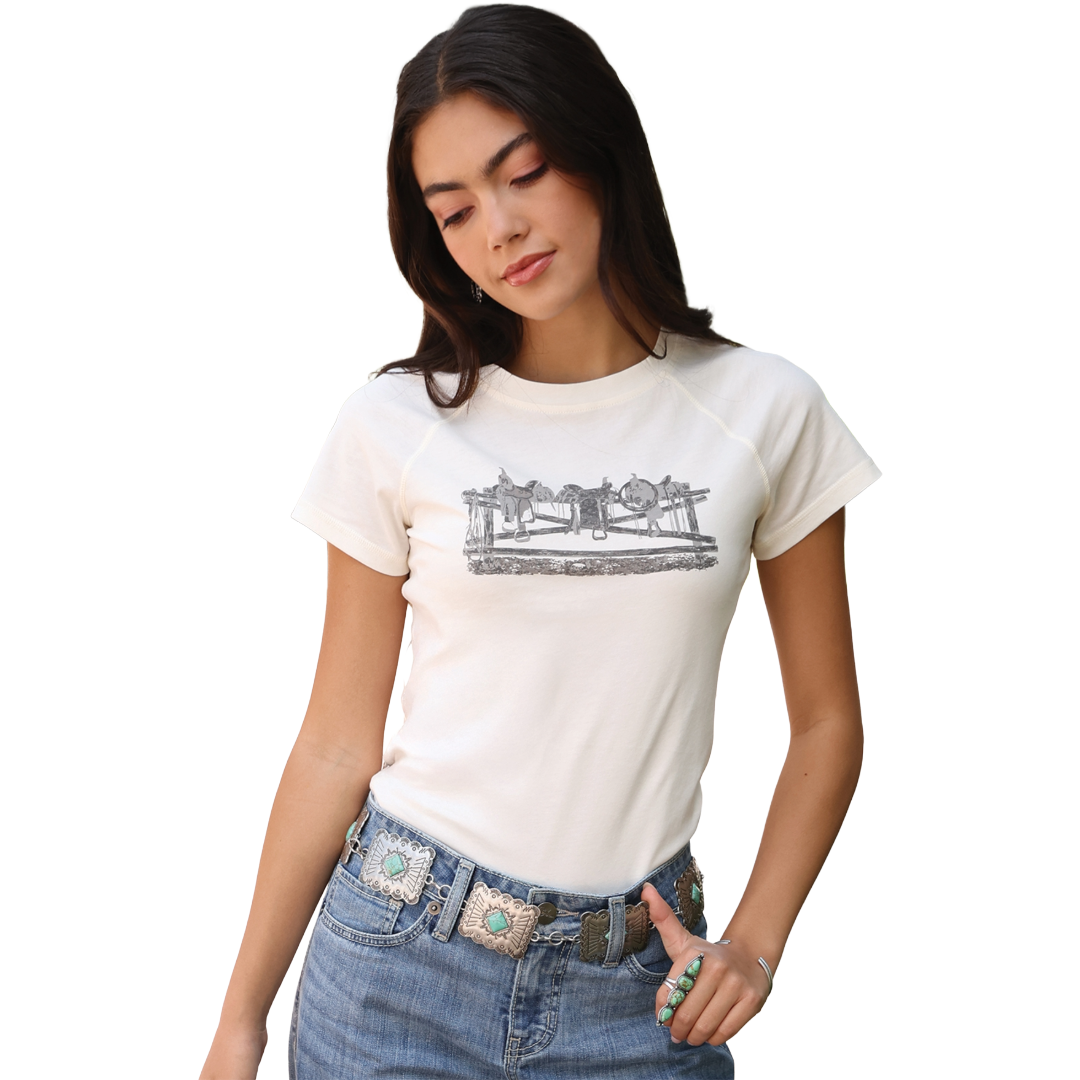 Cruel Ladies White Classic Graphic T-Shirt CTK7539002