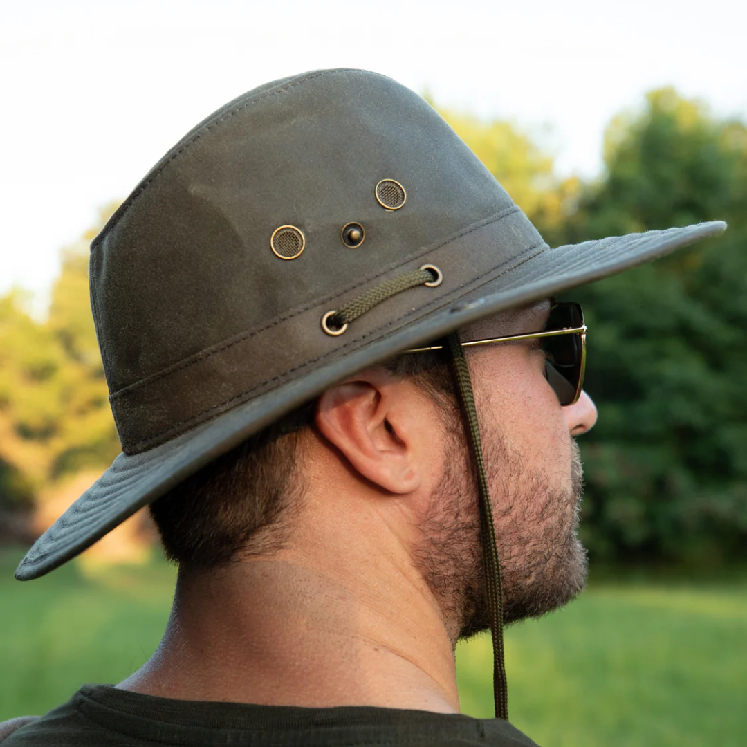 Outback Trading Co. River Guide Sage Oilskin Hat 1497-SAG