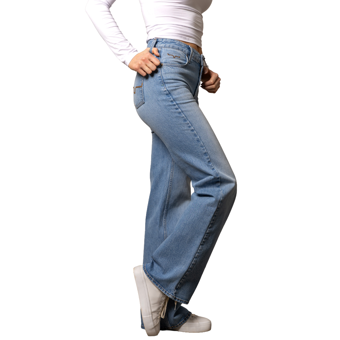 Kimes Ranch Ladies Zoey Light Wash Wide Leg Denim Jean WJE0000027-BL035