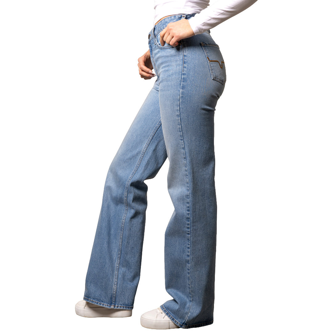 Kimes Ranch Ladies Zoey Light Wash Wide Leg Denim Jean WJE0000027-BL035