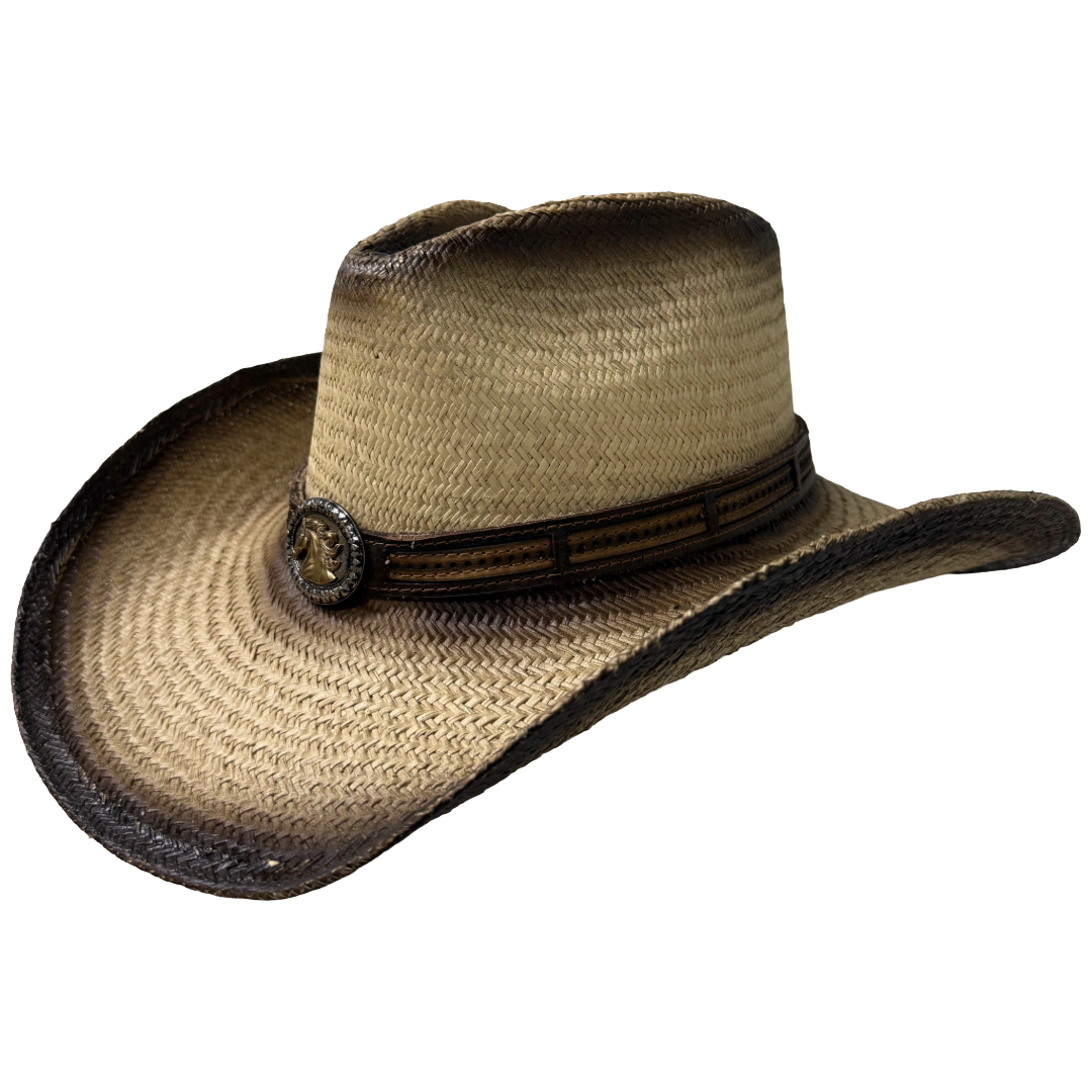 Austin Handmade Hats Natural Tan Horse Concho Straw Hat 05-1221