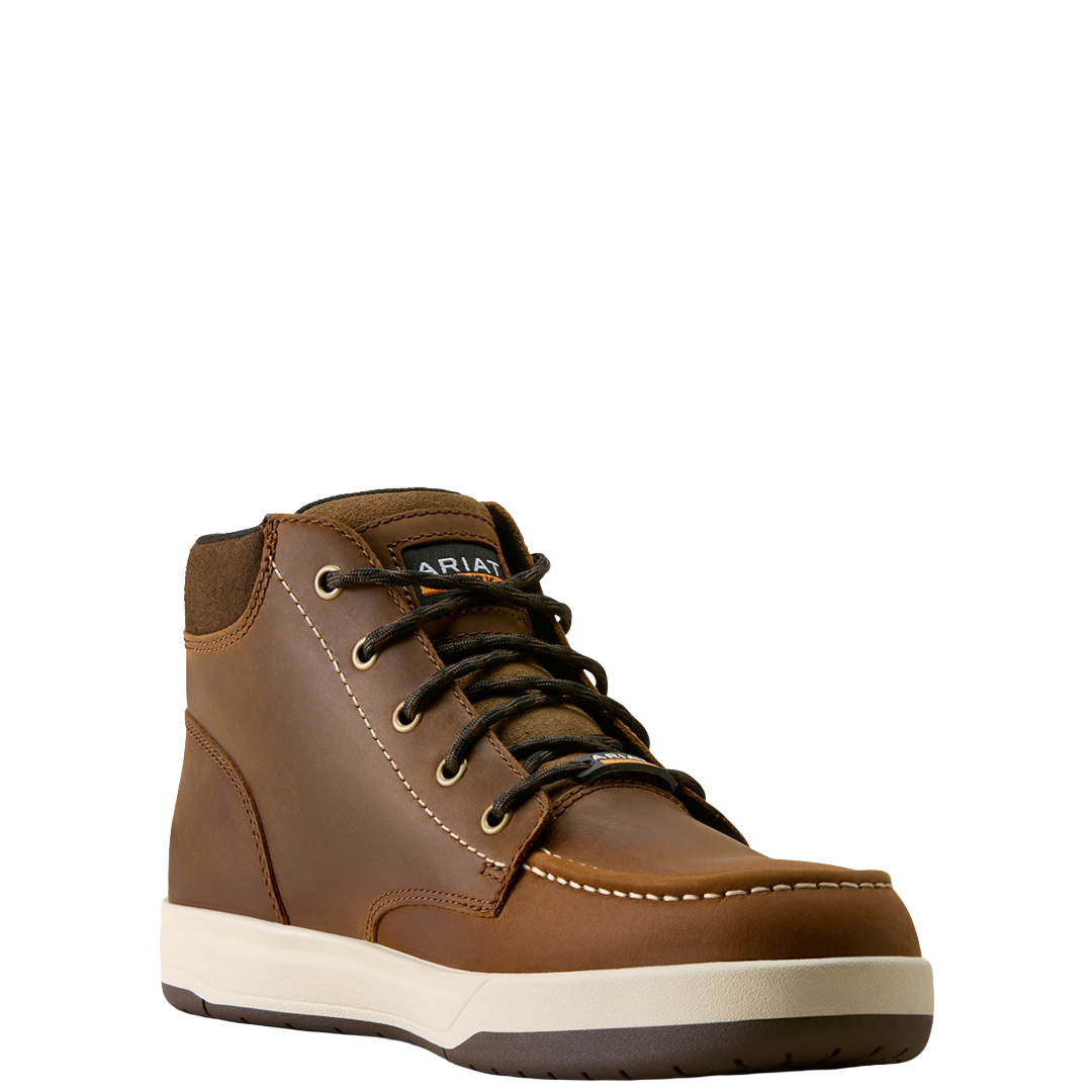 Ariat Men's Outmatch Mid Distressed Brown Composite Toe Work Shoe 10080333